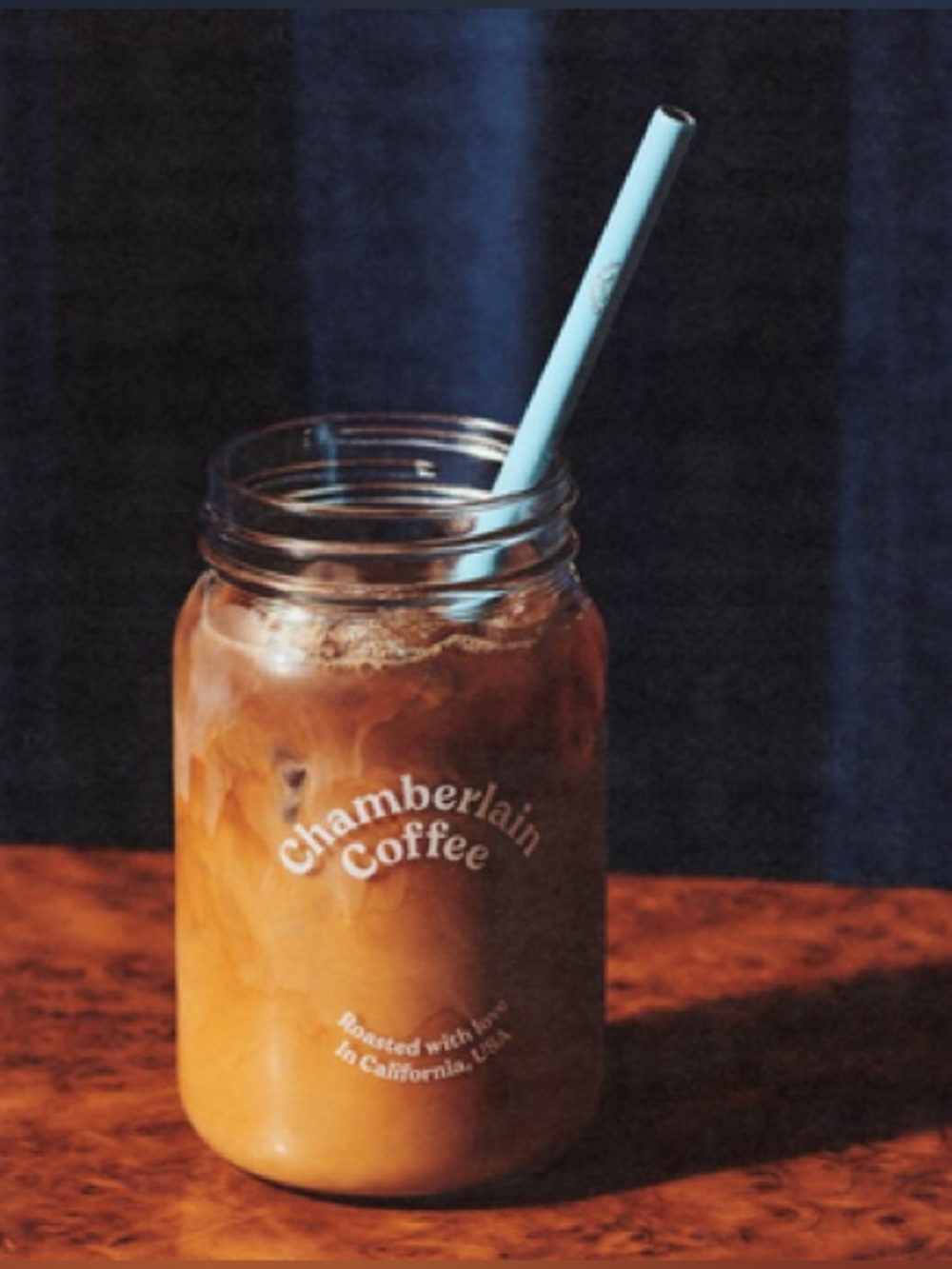 Chamberlain Coffee Glass Jar with Straw Lid